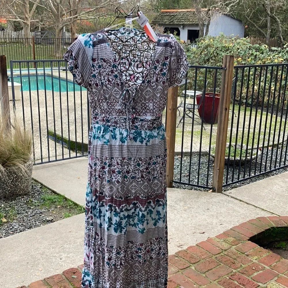 NWT DEPT Boho Prairie Renaissance Maxi Dress Size L